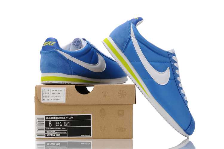 Nike Cortez 2013 Chaussures Femme White Nike Cortez Vintage Nylon